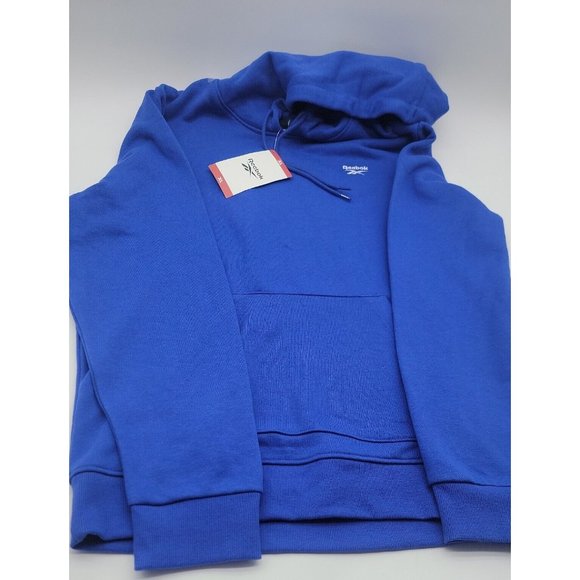 Reebok Men's Identity Fleece Hooded Sweatshirt Vector  blue XL - Picture 1 of 9